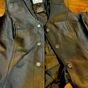 HD leather vest